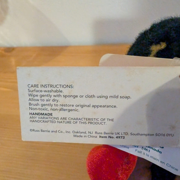 Rare RUSS BERRIE Luv Pets BISCUIT DOG Puppy Plush Chamois Rottweiler HTF 5 Inch - Picture 7 of 7